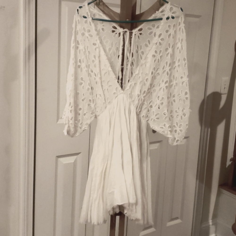 Free People white mini dress